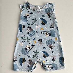 Mila & Rose Blue Baby Romper with Nautical Print